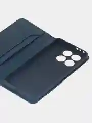 Синий чехол-книжка для Xiaomi 14T (5G) из высококачественной искусственной кожи