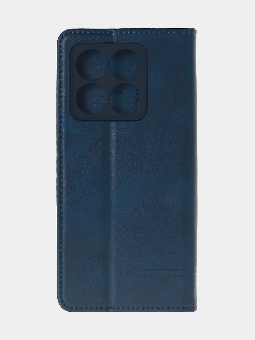 Синий чехол-книжка для Xiaomi 14T (5G) из высококачественной искусственной кожи