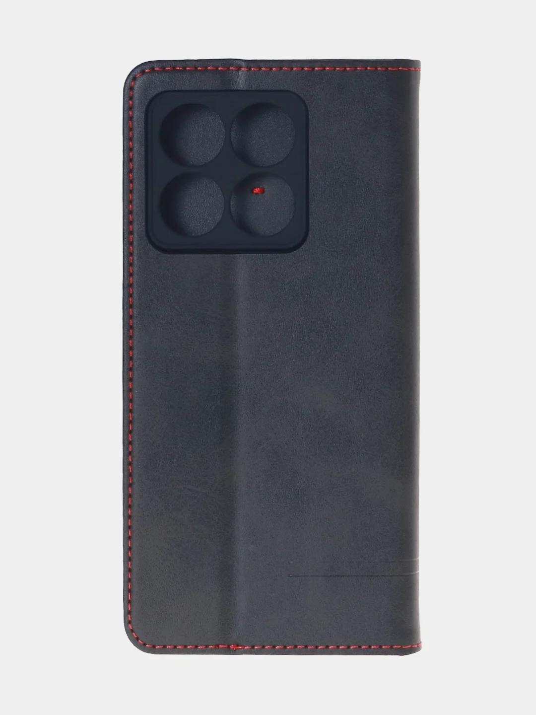 Черный чехол-книжка для Xiaomi 14T (5G) из высококачественной искусственной кожи