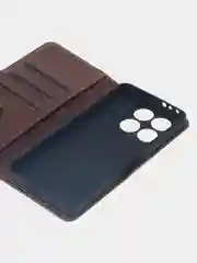 Терракотовый чехол-книжка для Xiaomi 14T (5G) из высококачественной искусственной кожи