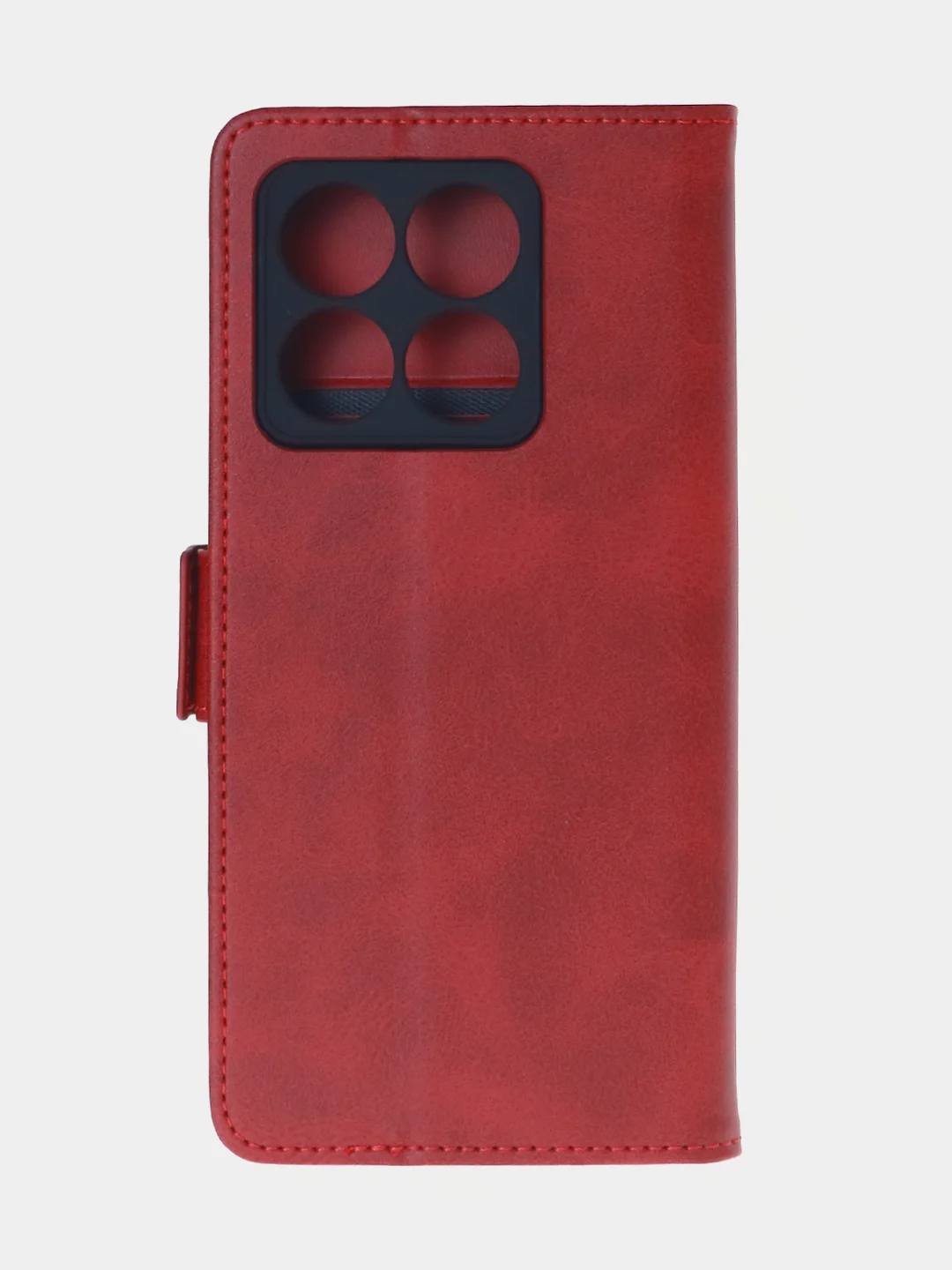Алый чехол-книжка для Xiaomi 14T (5G) из высококачественной искусственной кожи