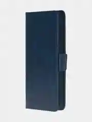 Темно-синий чехол-книжка для Xiaomi 14T (5G) из высококачественной искусственной кожи