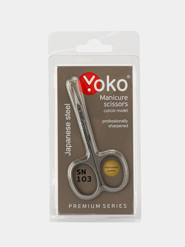 Ножницы для кутикулы YOKO SN 103 японская сталь, ручная заточка длина 92 мм, кромка 16 мм