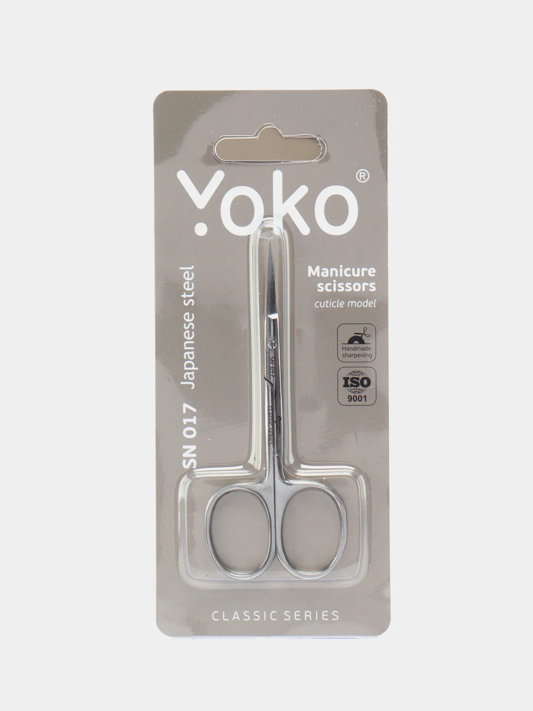 Ножницы для кутикулы YOKO SN 017 японская сталь, ручная заточка длина 102 мм, кромка 24 мм