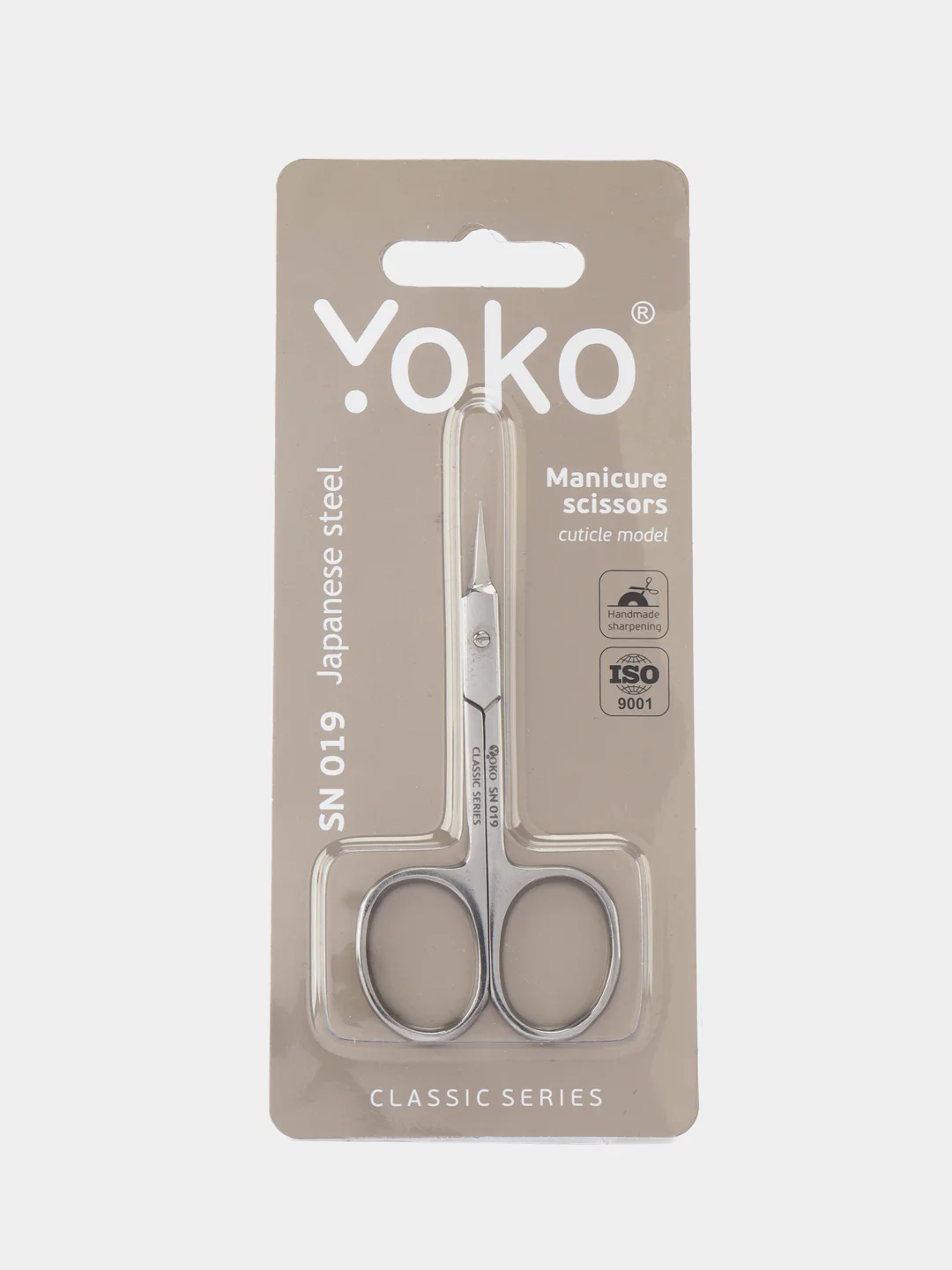 Ножницы для кутикулы YOKO SN 019 японская сталь, ручная заточка длина 95 мм, кромка 17 мм