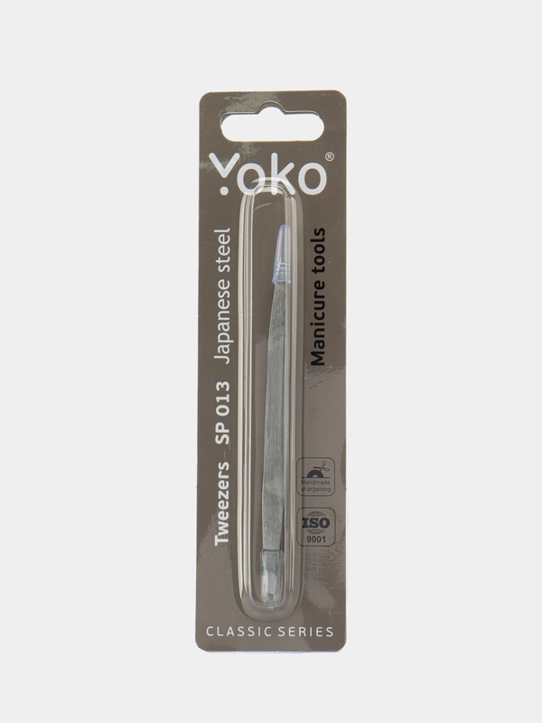 Пинцет для бровей и ресниц YOKO SP 013 японская сталь, двойной, матовый, длина 95 мм