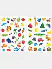 Желтый развивающие наклейки многоразовые, детские, формат А4