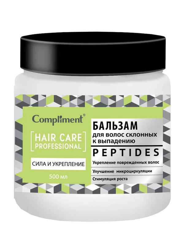 Compliment СИЛА И УКРЕПЛЕНИЕ Бальзам для волос склонных к выпадению PEPTIDES, 500мл