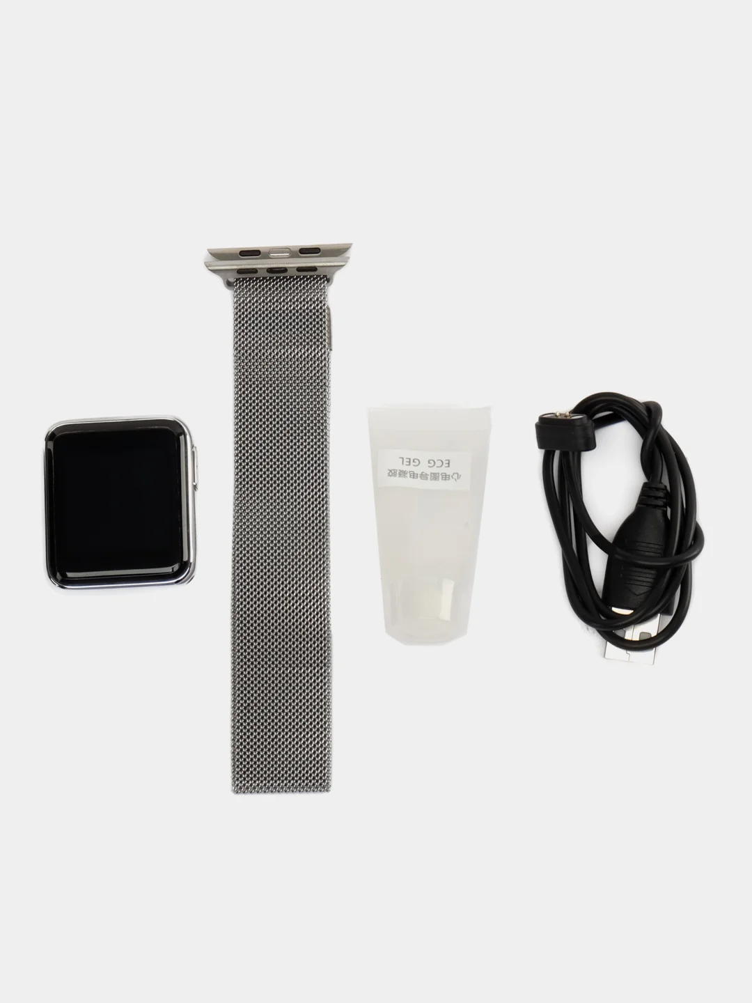 Серебряный умные часы здоровья с ЭКГ Health Watch Pro №5 Milan
