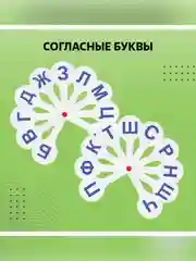 Набор веер-касс, 3шт., гласные, согласные и цифры от 1 до 20, СТАММ