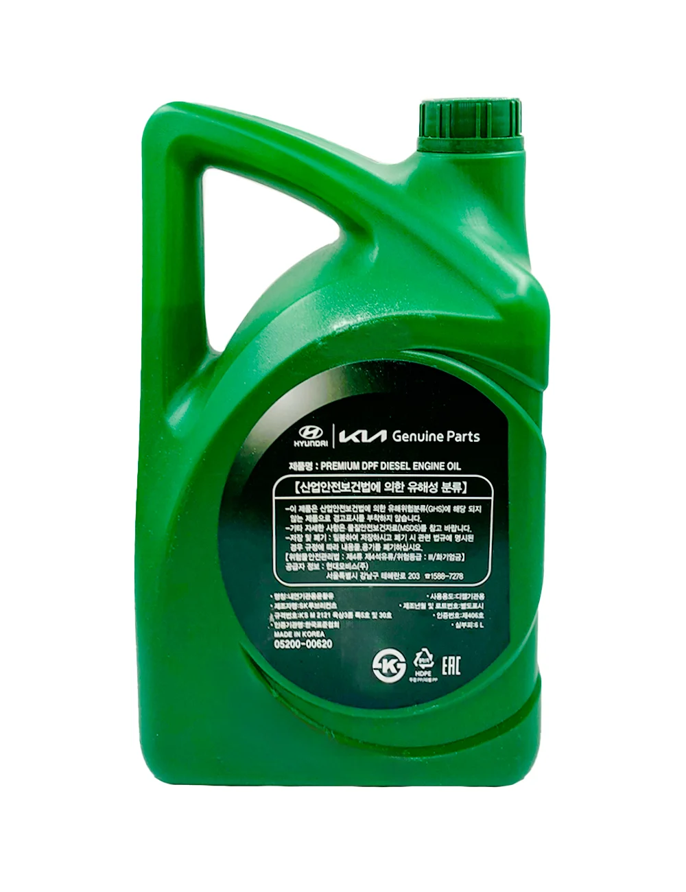 Моторное масло HYUNDAI MOBIS Premium DPF Diesel 5W-30 (6л) Арт. 0520000620