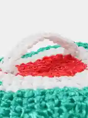 Зеленый мочалка односторонняя вязаная Ромашка для бассейна, бани, душа