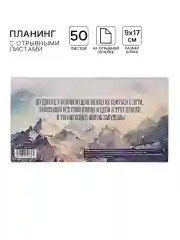 Небесно-голубой блокнот планер с отрывными листами, блок для заметок, 10 видов