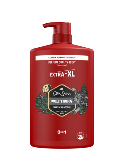 Гель для душа, шампунь 3в1 Old Spice Wolfthorn, 1 л