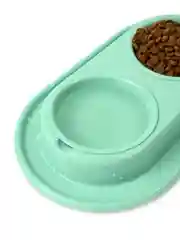 Зеленый миска для кошки двойная, 2 х 200 мл