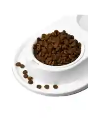 Белый миска для кошки двойная, 2 х 200 мл