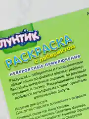 Детская книжка Лунтик Невероятные приключения Раскраска с лабиринтом для малышей мультики