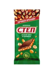 Степ шоколад с начинкой лесной орех   флоупак 90г