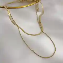 Золотой цепочка на шею двойная