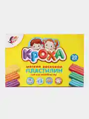 Бирюзовый пластилин 6-20 цветов Луч "Кроха",восковая основа,со стеком