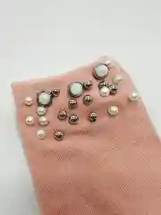 Розовый носки женские со стразами
