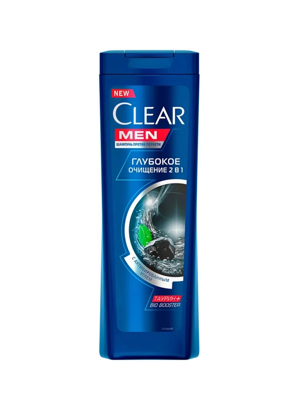 Шампунь и бальзам против перхоти для мужчин Clear MEN 2в1 "Глубокое очищение", 400 мл