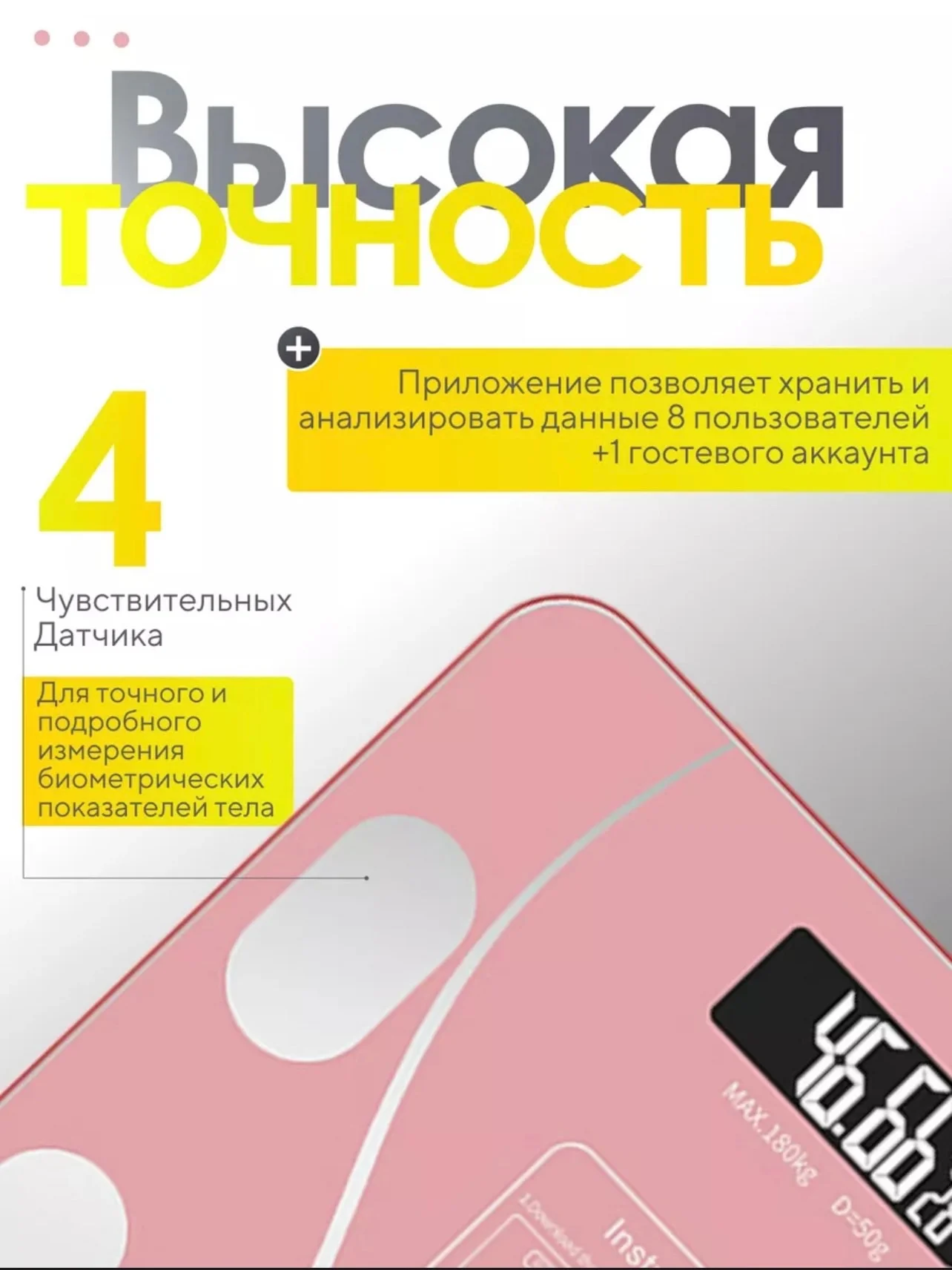 Белый умные весы, напольные, электронные