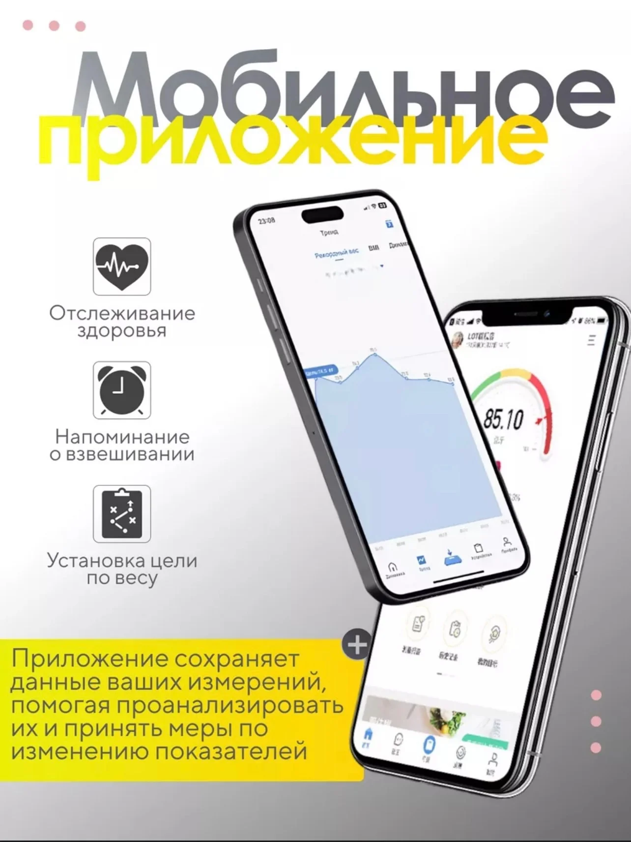 Белый умные весы, напольные, электронные