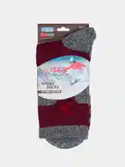 Бордовый теплые носки "Аляска",женские горнолыжные термоноски