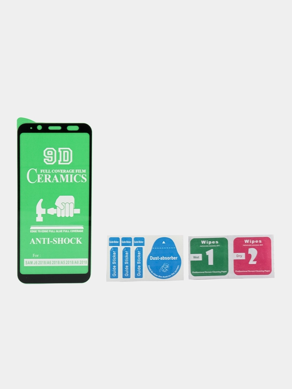 Защитное стекло Samsung Galaxy A8 2018, A6 2018, J6 2018 керамическое гибкое стекло