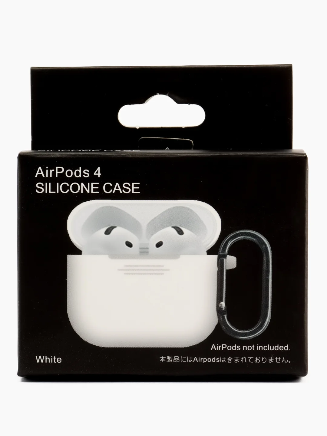 Белый чехол силиконовый для наушников AirPods 4/Эйрподс 4