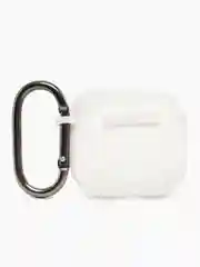 Белый чехол силиконовый для наушников AirPods 4/Эйрподс 4
