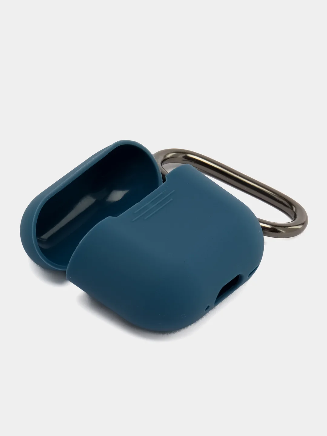 Темно-синий чехол силиконовый для наушников AirPods 4/Эйрподс 4