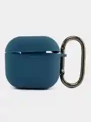 Темно-синий чехол силиконовый для наушников AirPods 4/Эйрподс 4
