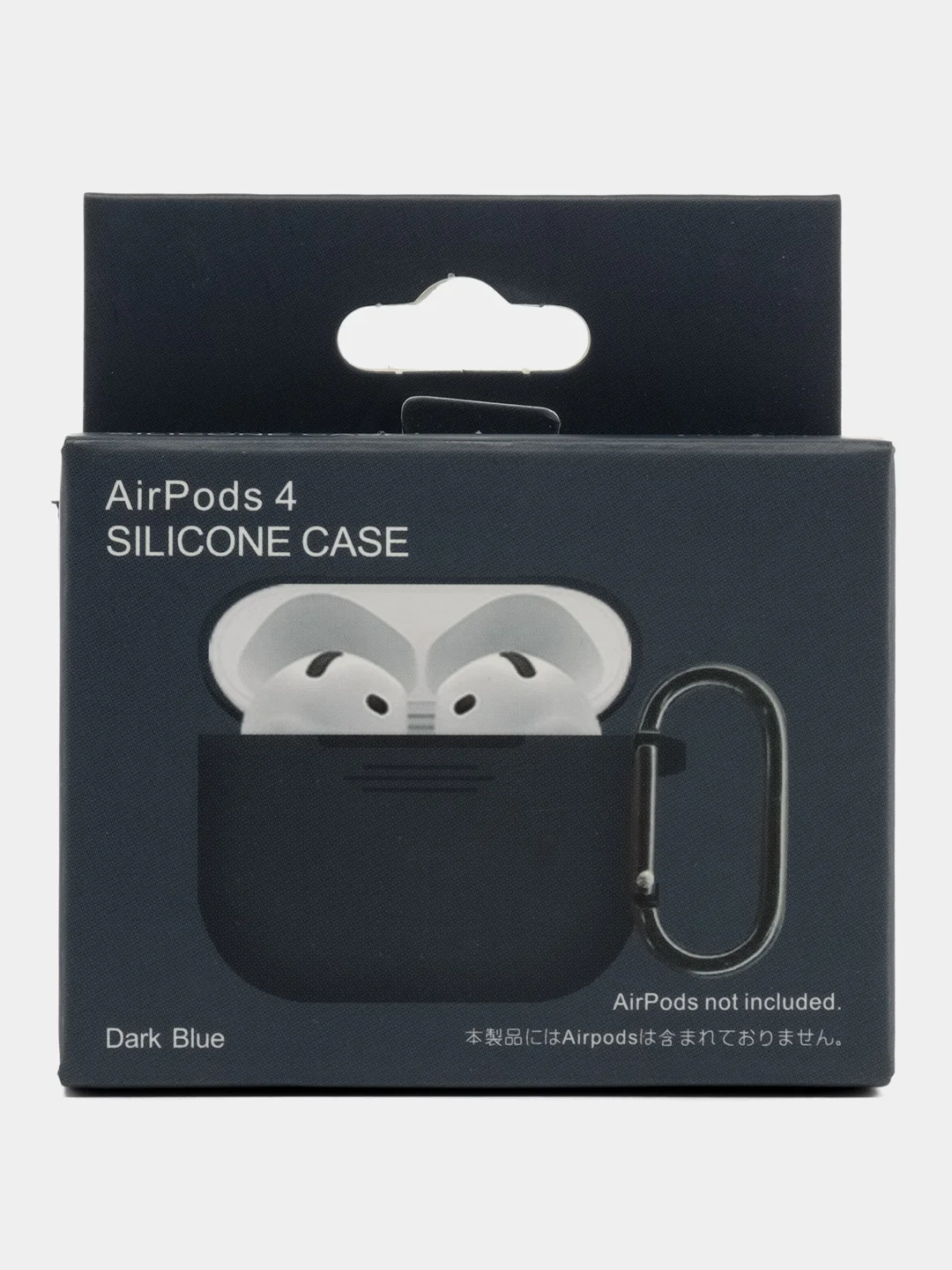 Темно-синий чехол силиконовый для наушников AirPods 4/Эйрподс 4
