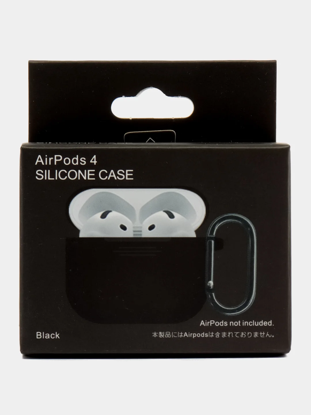 Черный чехол силиконовый для наушников AirPods 4/Эйрподс 4