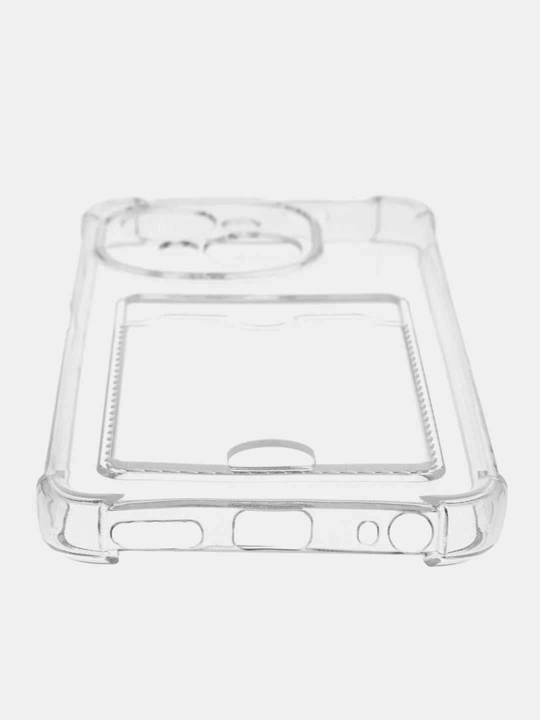 Прозрачный чехол для Tecno Spark Go 1 / Spark GO 2025 (Спарк Го) с карманом для карт прозрачный