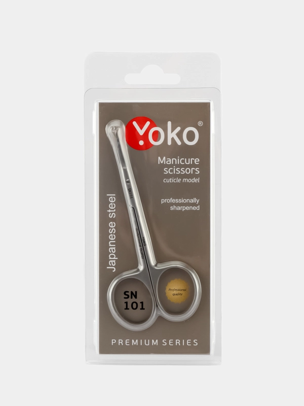 Ножницы для кутикулы YOKO SN 101 японская сталь, ручная заточка длина 103 мм, кромка 19 мм