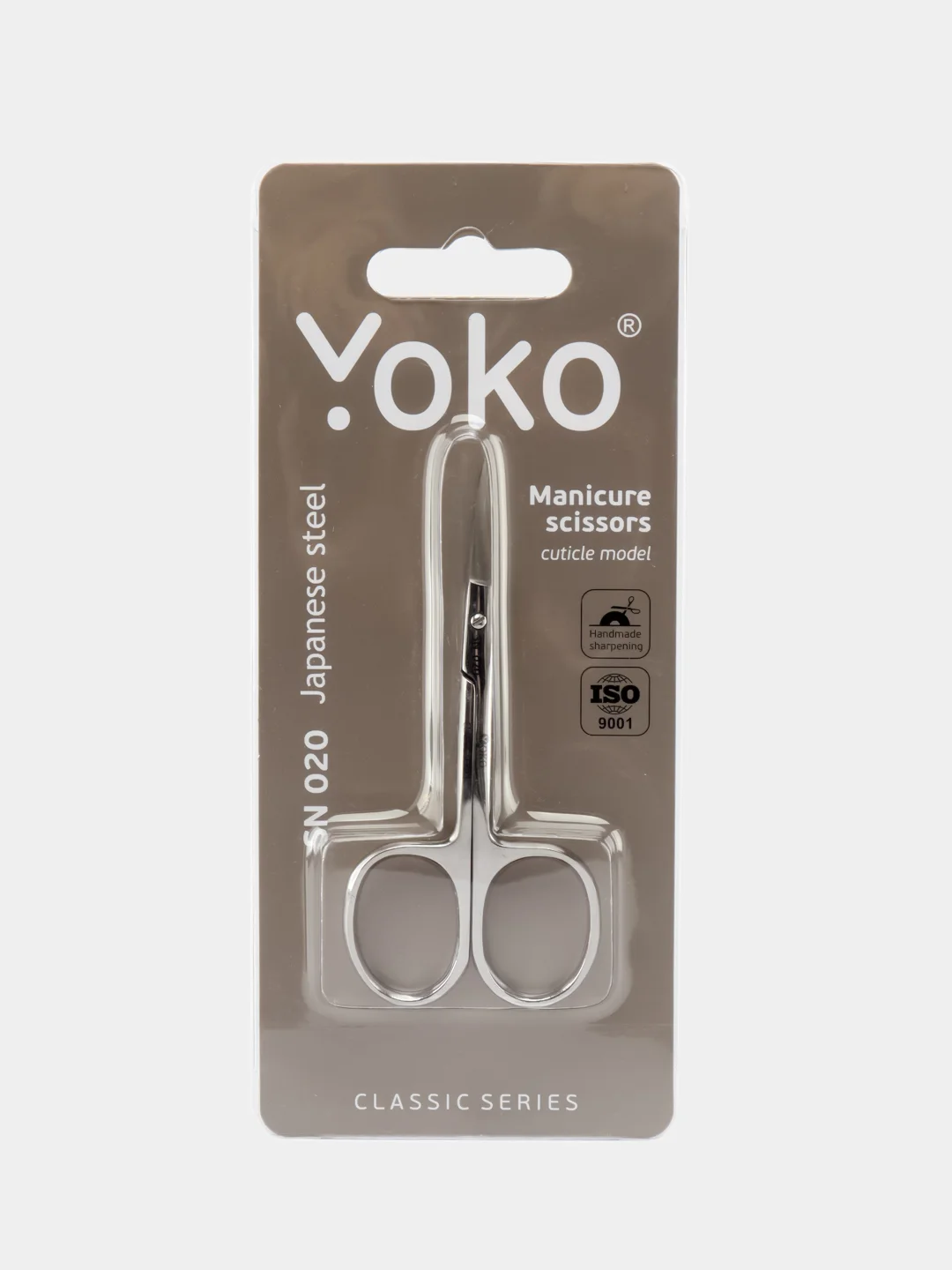 Ножницы для кутикулы YOKO SN 020 японская сталь, ручная заточка длина 95 мм, кромка 19 мм