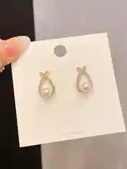 Серьги женские с жемчужиной "Лунная Элегия"