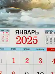 Белый большой.перекидной настенный календарь на скрепке на 2025 год. более 20 видов
