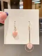 Серьги женские "Розовые сердца сияния"