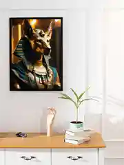Картина по номерам на холсте с подрамником "Анубис", 40*50