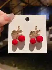 Серьги женские "Вишневое Обаяние"
