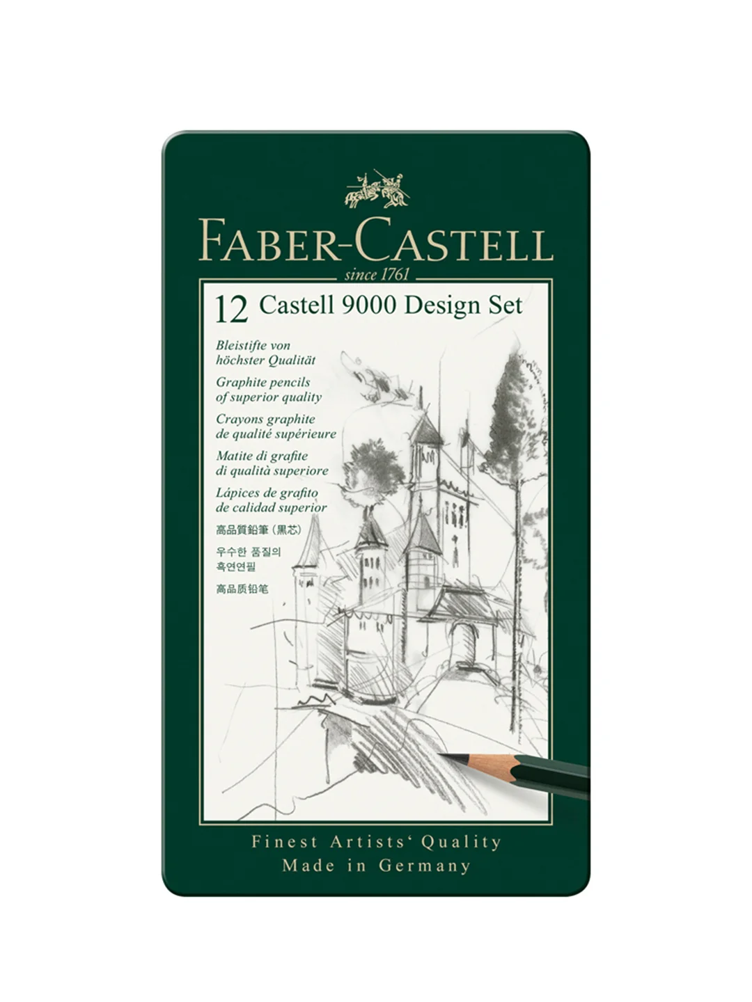 Набор карандашей ч/г Faber-Castell "Castell 9000 Design Set", 12шт., 5H-5B