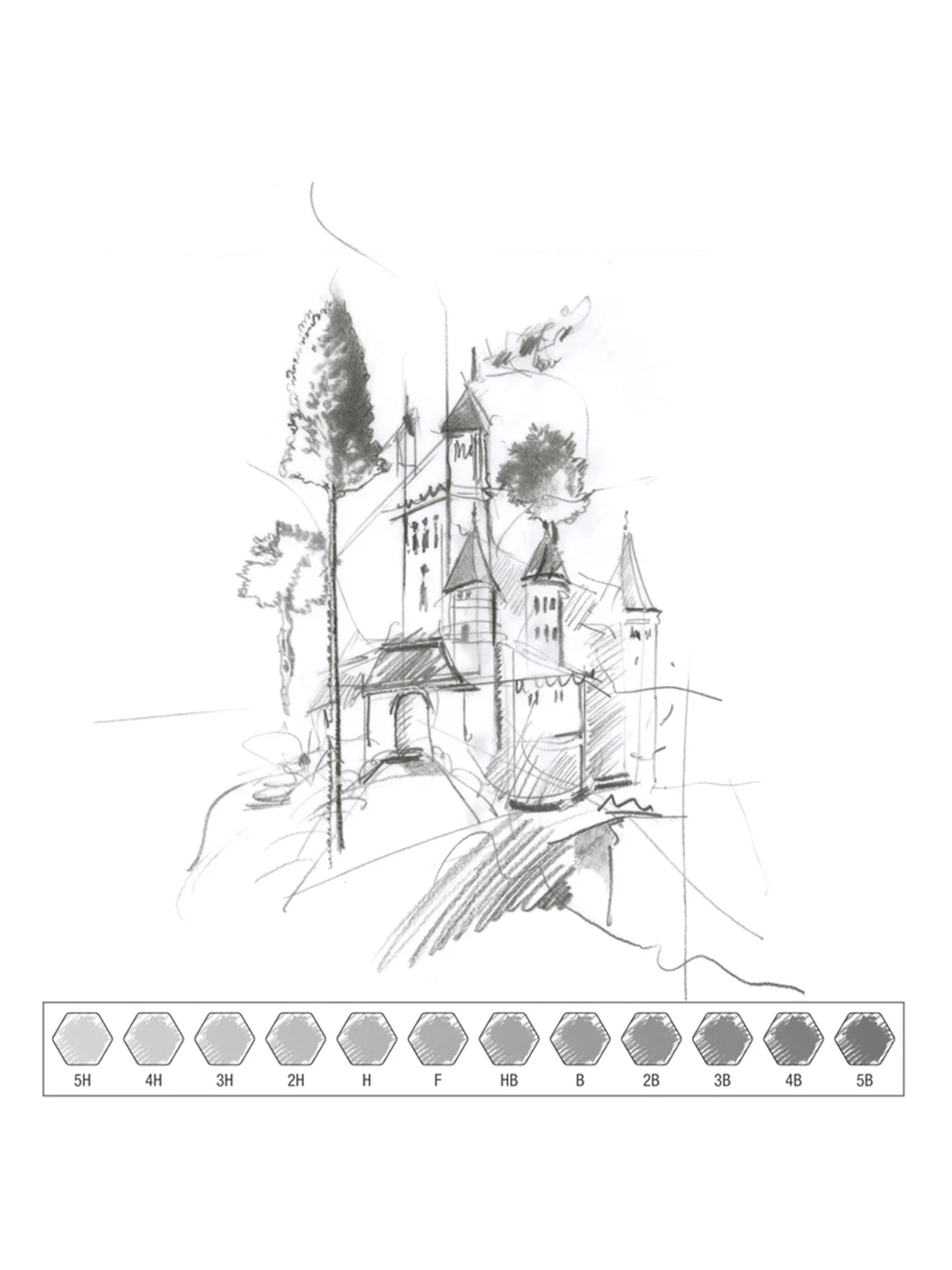 Набор карандашей ч/г Faber-Castell "Castell 9000 Design Set", 12шт., 5H-5B