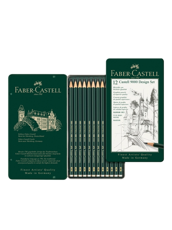 Набор карандашей ч/г Faber-Castell "Castell 9000 Design Set", 12шт., 5H-5B