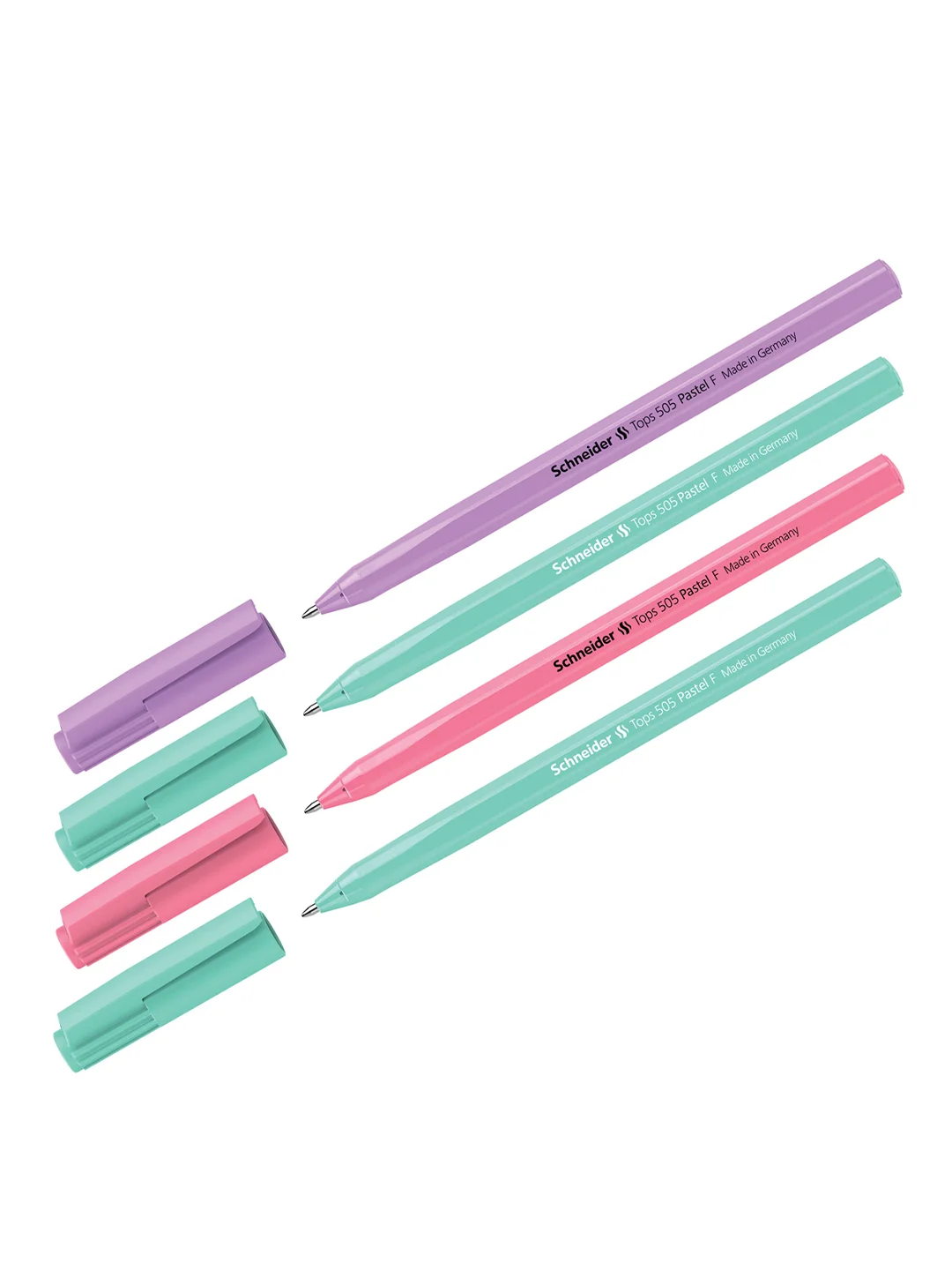 Набор шариковых ручек Schneider "Tops 505 F Pastel", 4шт., синие, 0,8мм, блистер