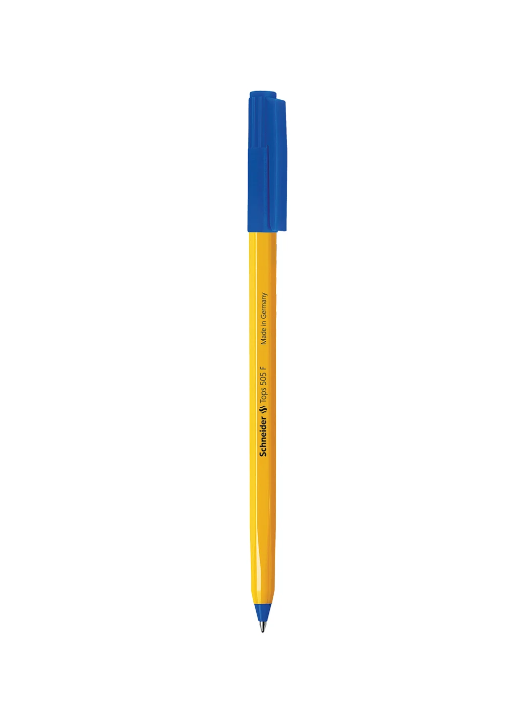 Набор шариковых ручек Schneider "Tops 505 F" 4шт., синие, 0,8мм, оранжевый корпус, блистер