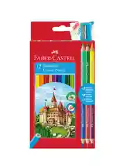 Карандаши цветные Faber-Castell "Замок", 12цв., шестигр., заточ.+6цв.+точилка